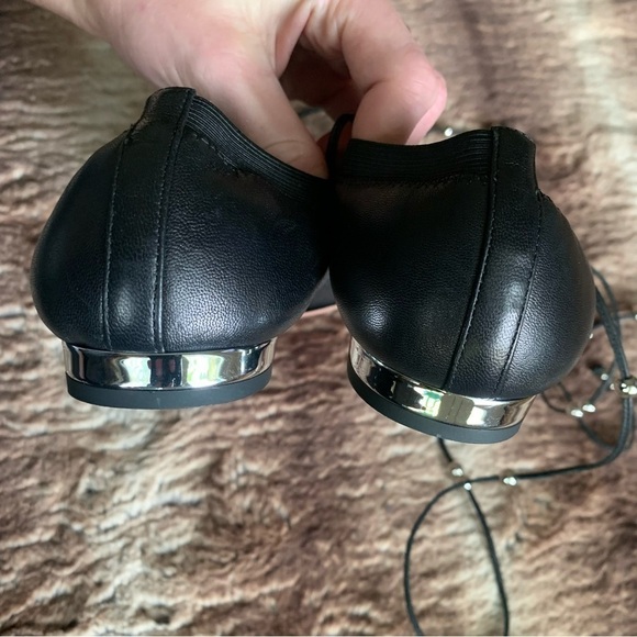 Aquazzura Mystique Ballet Flats Black Silver - Picture 5 of 14